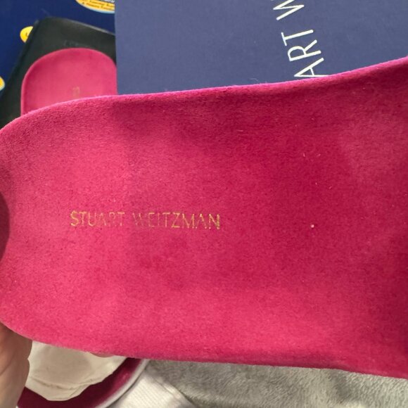 Stuart Weitzman Landslide Slip-On slides– Women’s 6.5 – Geranium Suede - Picture 8 of 13